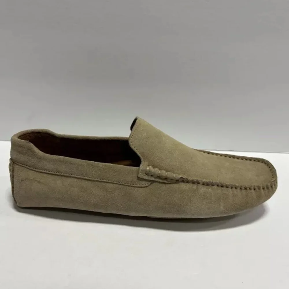 Anthony Veer Men’s William Brown Suede Slippers, Size 10 M
